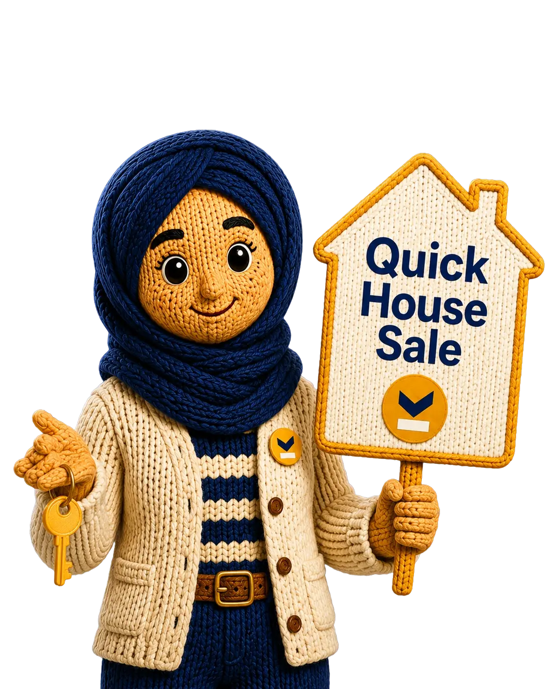 YourPropertyCheck knitted mascot