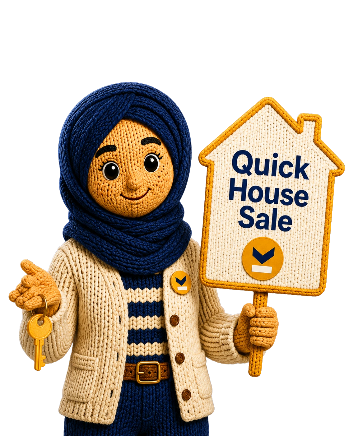 YourPropertyCheck knitted mascot